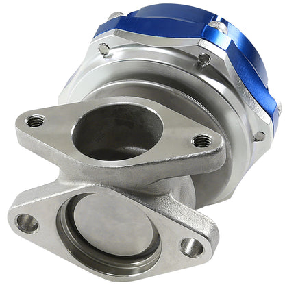 VALVULA DE ALIVIO WASTEGATE - 38MM - CAST STEEL - SHORTY - 7PSI / 13PSI - BLUE