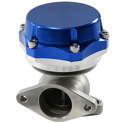 VALVULA DE ALIVIO WASTEGATE - 38MM - CAST STEEL - SHORTY - 7PSI / 13PSI - BLUE