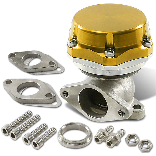 VALVULA DE ALIVIO WASTEGATE - 38MM - CAST STEEL - SHORTY - 7PSI / 13PSI - GOLD