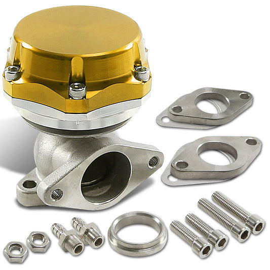 VALVULA DE ALIVIO WASTEGATE - 38MM - CAST STEEL - SHORTY - 7PSI / 13PSI - GOLD