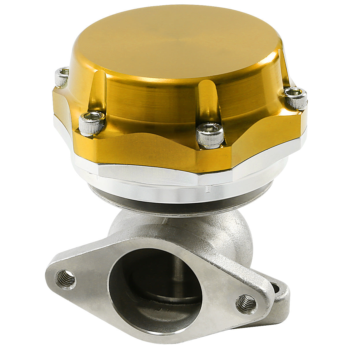 VALVULA DE ALIVIO WASTEGATE - 38MM - CAST STEEL - SHORTY - 7PSI / 13PSI - GOLD