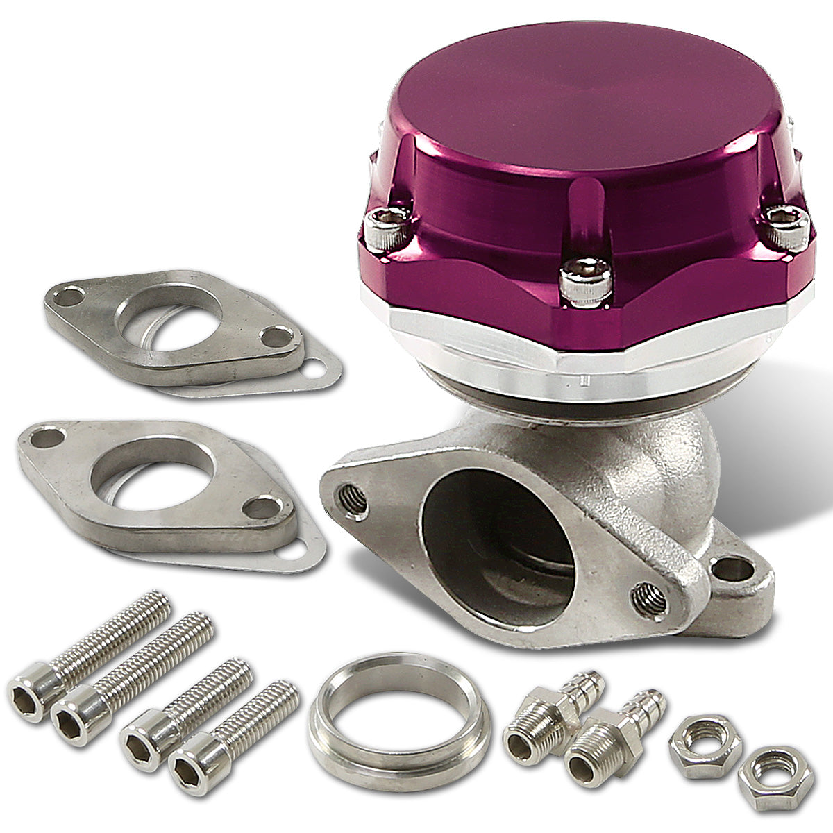 VALVULA DE ALIVIO WASTEGATE - 38MM - CAST STEEL - SHORTY - 7PSI / 13PSI - PURPLE