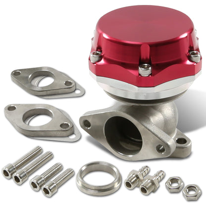 VALVULA DE ALIVIO WASTEGATE - 38MM - CAST STEEL - SHORTY - 7PSI / 13PSI - RED