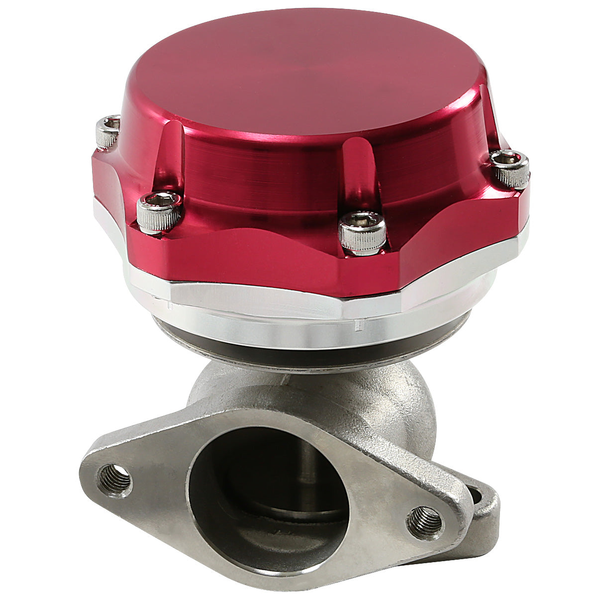 VALVULA DE ALIVIO WASTEGATE - 38MM - CAST STEEL - SHORTY - 7PSI / 13PSI - RED