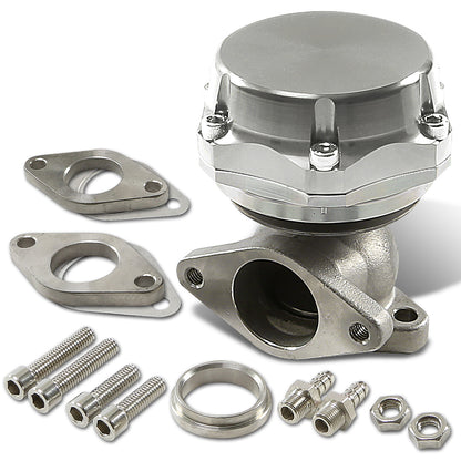 VALVULA DE ALIVIO WASTEGATE - 38MM - CAST STEEL - SHORTY - 7PSI / 13PSI - SILVER