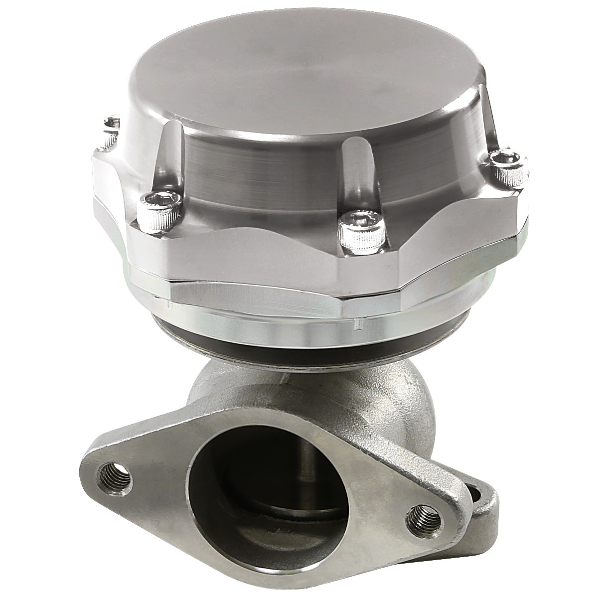 VALVULA DE ALIVIO WASTEGATE - 38MM - CAST STEEL - SHORTY - 7PSI / 13PSI - SILVER