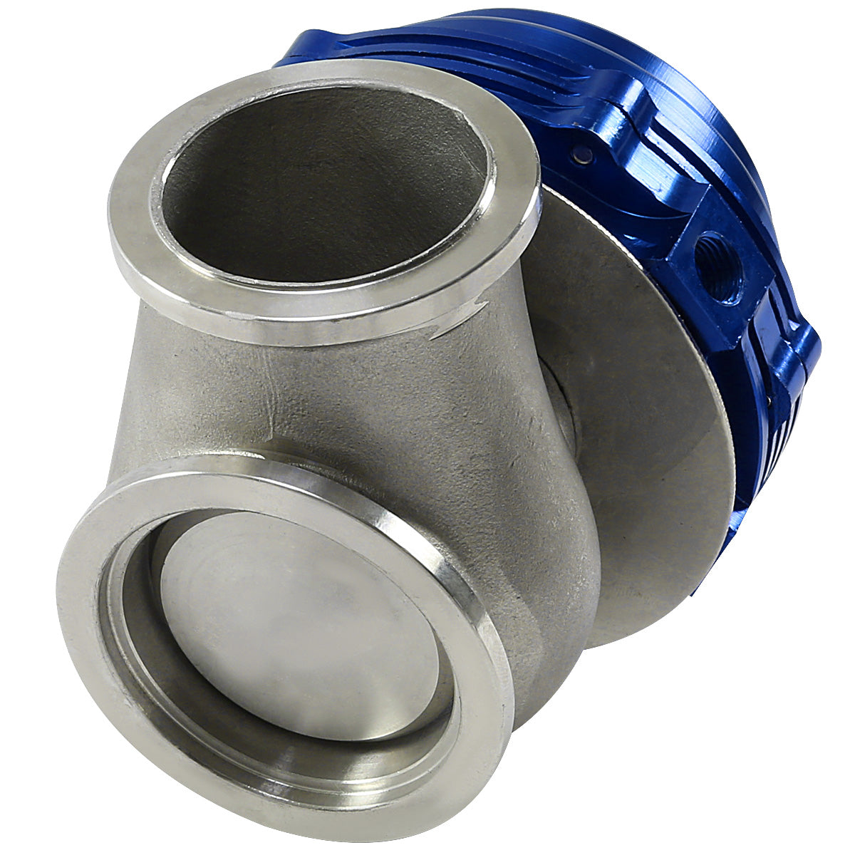 VALVULA DE ALIVIO WASTEGATE - 44MM V-BAND WATER COOLED - BLUE