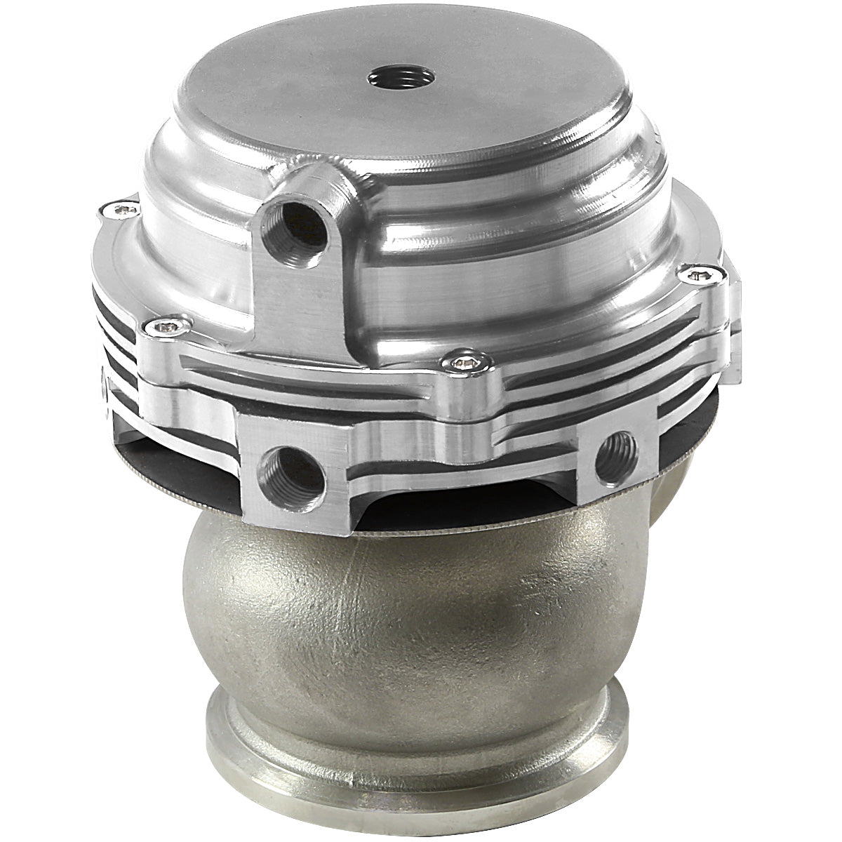 VALVULA DE ALIVIO WASTEGATE - 44MM V-BAND WATER COOLED - SILVER