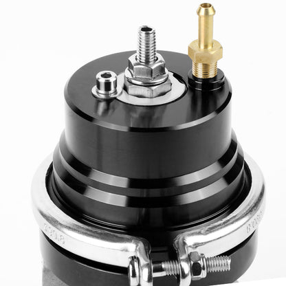 VALVULA DE ALIVIO WASTEGATE - 46MM - 4-BOLT FLANGE - V-BAND TOP - BLACK