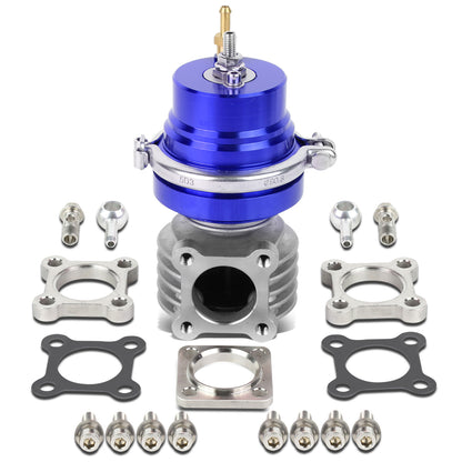 VALVULA DE ALIVIO WASTEGATE - 46MM - 4-BOLT FLANGE - V-BAND TOP - BLUE