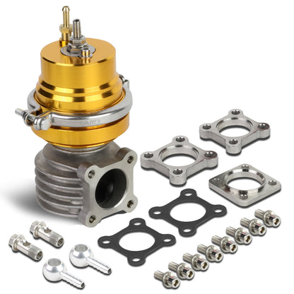 VALVULA DE ALIVIO WASTEGATE - 46MM - 4-BOLT FLANGE - V-BAND TOP - GOLD
