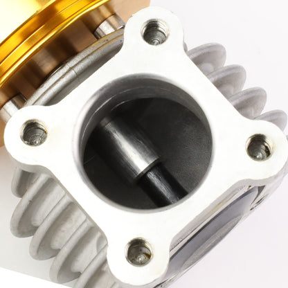 VALVULA DE ALIVIO WASTEGATE - 46MM - 4-BOLT FLANGE - V-BAND TOP - GOLD