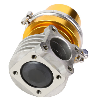 VALVULA DE ALIVIO WASTEGATE - 46MM - 4-BOLT FLANGE - V-BAND TOP - GOLD