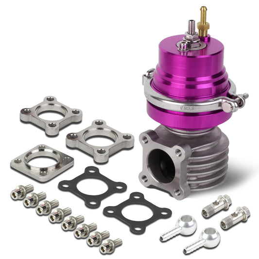 VALVULA DE ALIVIO WASTEGATE - 46MM - 4-BOLT FLANGE - V-BAND TOP - PURPLE