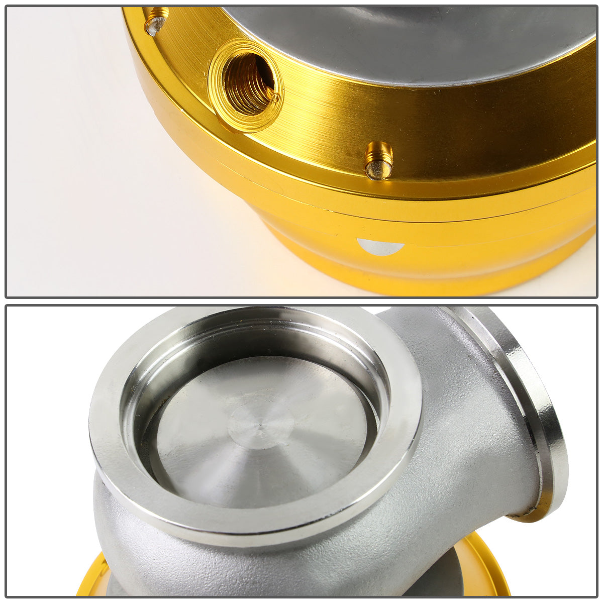 VALVULA DE ALIVIO WASTEGATE - 44MM - V-BAND MOUNT - GOLD