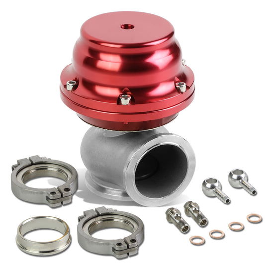 VALVULA DE ALIVIO WASTEGATE - 44MM - V-BAND MOUNT - RED