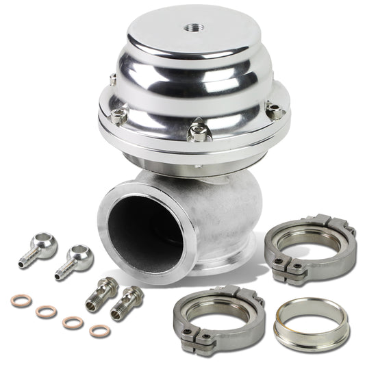 VALVULA DE ALIVIO WASTEGATE - 44MM - V-BAND MOUNT - SILVER