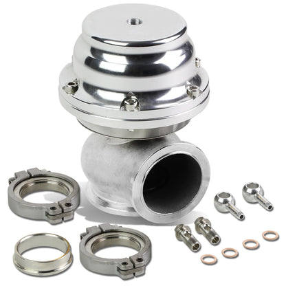 VALVULA DE ALIVIO WASTEGATE - 44MM V-BAND WATER COOLED - SILVER