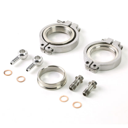 VALVULA DE ALIVIO WASTEGATE - 44MM V-BAND WATER COOLED - SILVER