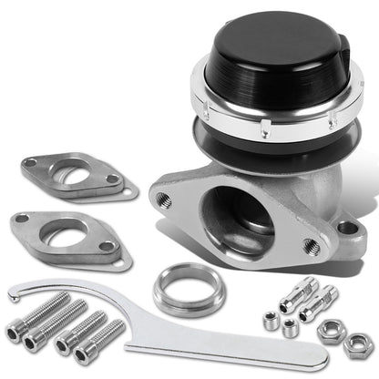 VALVULA DE ALIVIO WASTEGATE - 38MM - CAST STEEL - SHORTY - V-BAND - 14PSI - BLACK