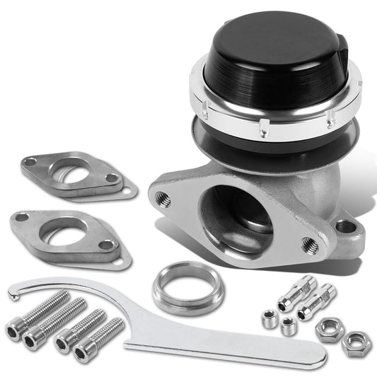 VALVULA DE ALIVIO WASTEGATE - 38MM - CAST STEEL - SHORTY - V-BAND - 14PSI - BLACK