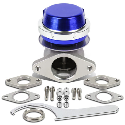 VALVULA DE ALIVIO WASTEGATE - 38MM - CAST STEEL - SHORTY - V-BAND - 14PSI - BLUE