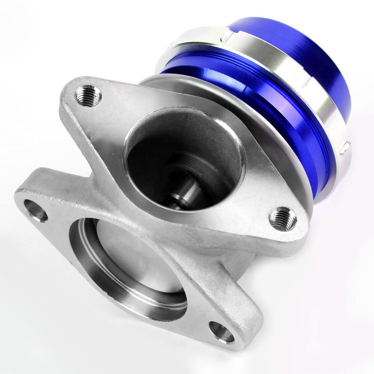 VALVULA DE ALIVIO WASTEGATE - 38MM - CAST STEEL - SHORTY - V-BAND - 14PSI - BLUE