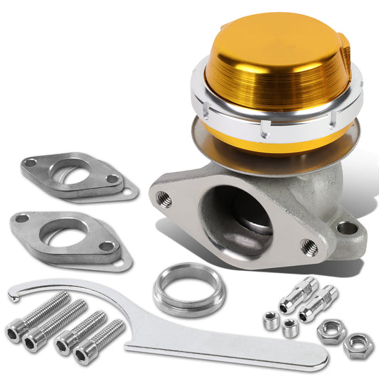 VALVULA DE ALIVIO WASTEGATE - 38MM - CAST STEEL - SHORTY - V-BAND - 14PSI - GOLD