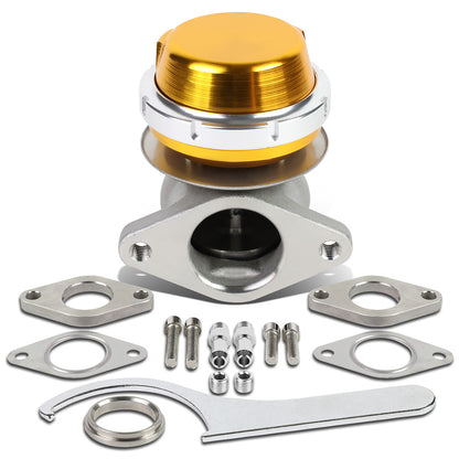 VALVULA DE ALIVIO WASTEGATE - 38MM - CAST STEEL - SHORTY - V-BAND - 14PSI - GOLD