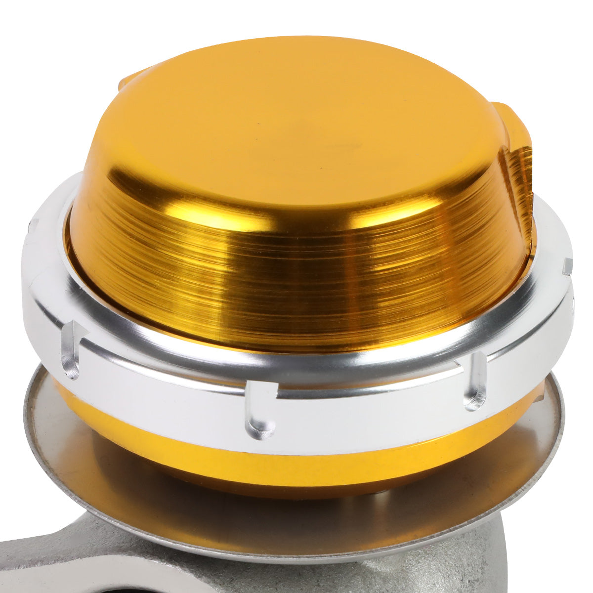 VALVULA DE ALIVIO WASTEGATE - 38MM - CAST STEEL - SHORTY - V-BAND - 14PSI - GOLD