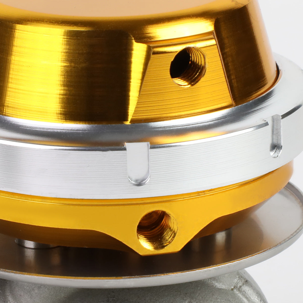 VALVULA DE ALIVIO WASTEGATE - 38MM - CAST STEEL - SHORTY - V-BAND - 14PSI - GOLD
