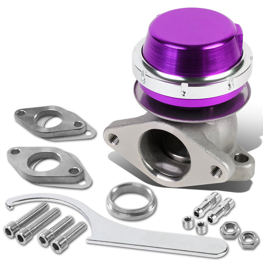 VALVULA DE ALIVIO WASTEGATE - 38MM - CAST STEEL - SHORTY - V-BAND - 14PSI - PURPLE
