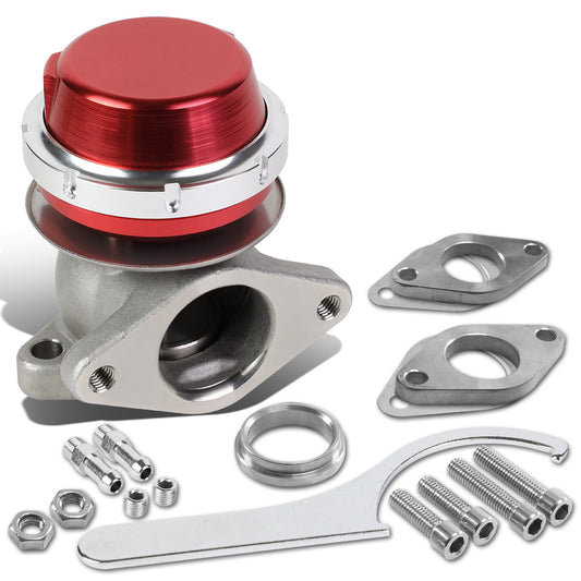 VALVULA DE ALIVIO WASTEGATE - 38MM - CAST STEEL - SHORTY - V-BAND - 14PSI - RED