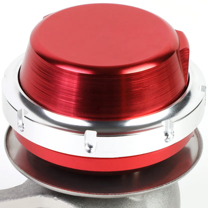 VALVULA DE ALIVIO WASTEGATE - 38MM - CAST STEEL - SHORTY - V-BAND - 14PSI - RED