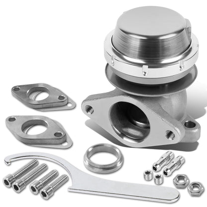 VALVULA DE ALIVIO WASTEGATE - 38MM - CAST STEEL - SHORTY - V-BAND - 14PSI - SILVER