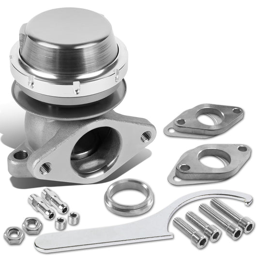 VALVULA DE ALIVIO WASTEGATE - 38MM - CAST STEEL - SHORTY - V-BAND - 14PSI - SILVER