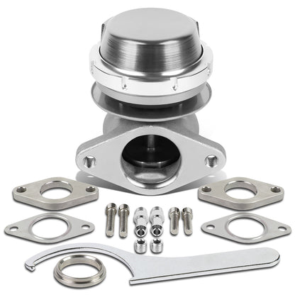 VALVULA DE ALIVIO WASTEGATE - 38MM - CAST STEEL - SHORTY - V-BAND - 14PSI - SILVER