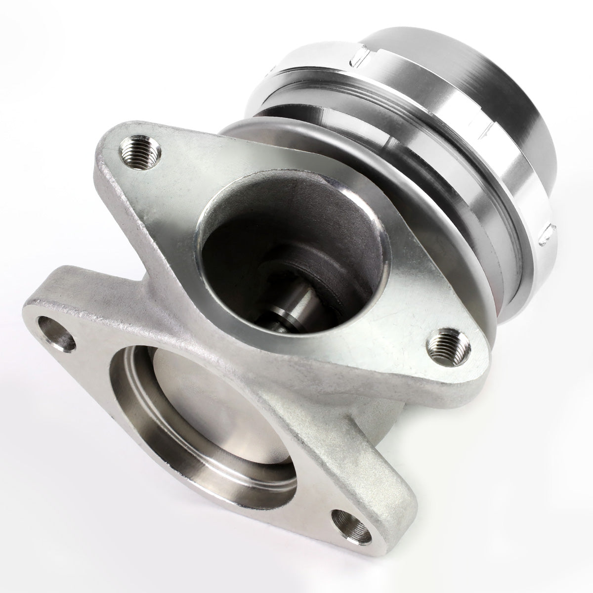 VALVULA DE ALIVIO WASTEGATE - 38MM - CAST STEEL - SHORTY - V-BAND - 14PSI - SILVER