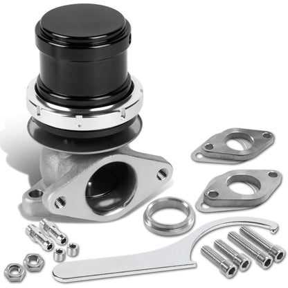 VALVULA DE ALIVIO WASTEGATE - 38MM - CAST STEEL - TALL - V-BAND - 14PSI - BLACK