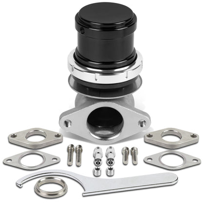 VALVULA DE ALIVIO WASTEGATE - 38MM - CAST STEEL - TALL - V-BAND - 14PSI - BLACK