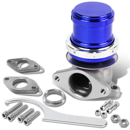 VALVULA DE ALIVIO WASTEGATE - 38MM - CAST STEEL - TALL - V-BAND - 14PSI - BLUE
