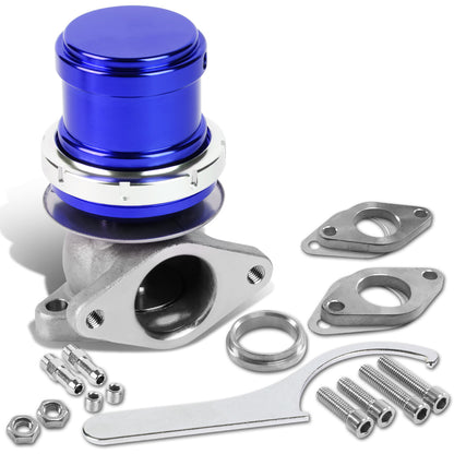 VALVULA DE ALIVIO WASTEGATE - 38MM - CAST STEEL - TALL - V-BAND - 14PSI - BLUE