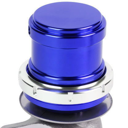VALVULA DE ALIVIO WASTEGATE - 38MM - CAST STEEL - TALL - V-BAND - 14PSI - BLUE