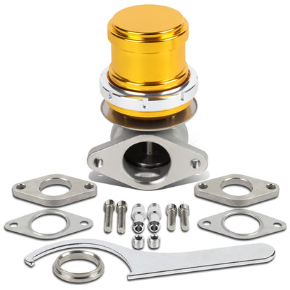 VALVULA DE ALIVIO WASTEGATE - 38MM - CAST STEEL - TALL - V-BAND - 14PSI - GOLD