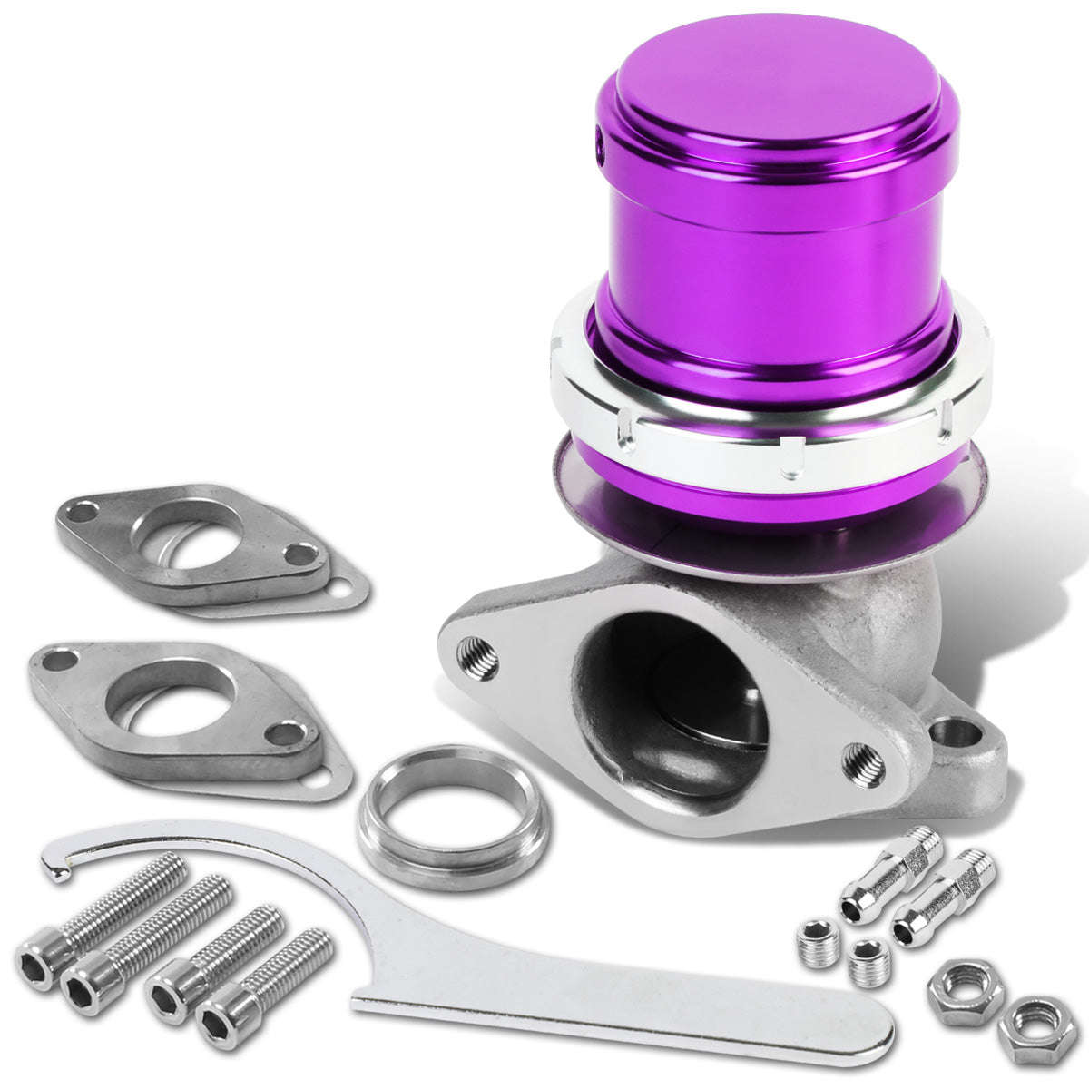 VALVULA DE ALIVIO WASTEGATE - 38MM - CAST STEEL - TALL - V-BAND - 14PSI - PURPLE
