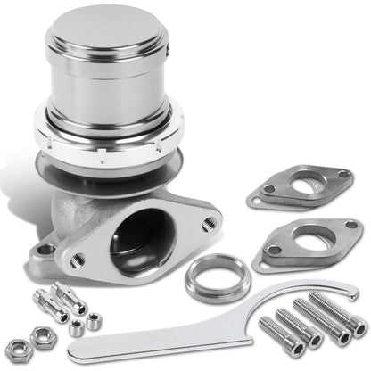 VALVULA DE ALIVIO WASTEGATE - 38MM - CAST STEEL - TALL - V-BAND - 14PSI - SILVER