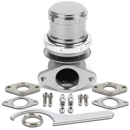 VALVULA DE ALIVIO WASTEGATE - 38MM - CAST STEEL - TALL - V-BAND - 14PSI - SILVER