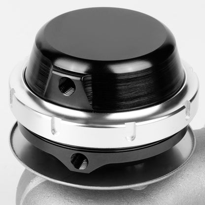 VALVULA DE ALIVIO WASTEGATE - 40MM - CAST STEEL - SHORT - V-BAND - 14PSI - BLACK