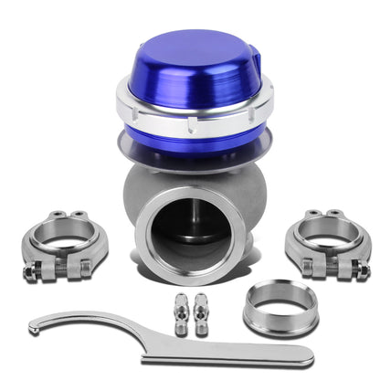 VALVULA DE ALIVIO WASTEGATE - 40MM - CAST STEEL - SHORT - V-BAND - 14PSI - BLUE
