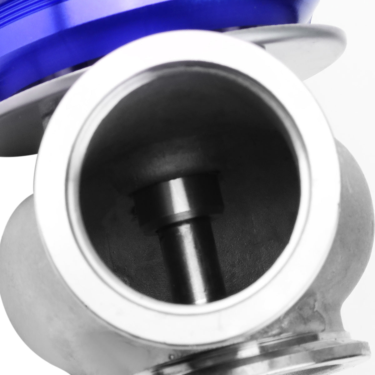 VALVULA DE ALIVIO WASTEGATE - 40MM - CAST STEEL - SHORT - V-BAND - 14PSI - BLUE